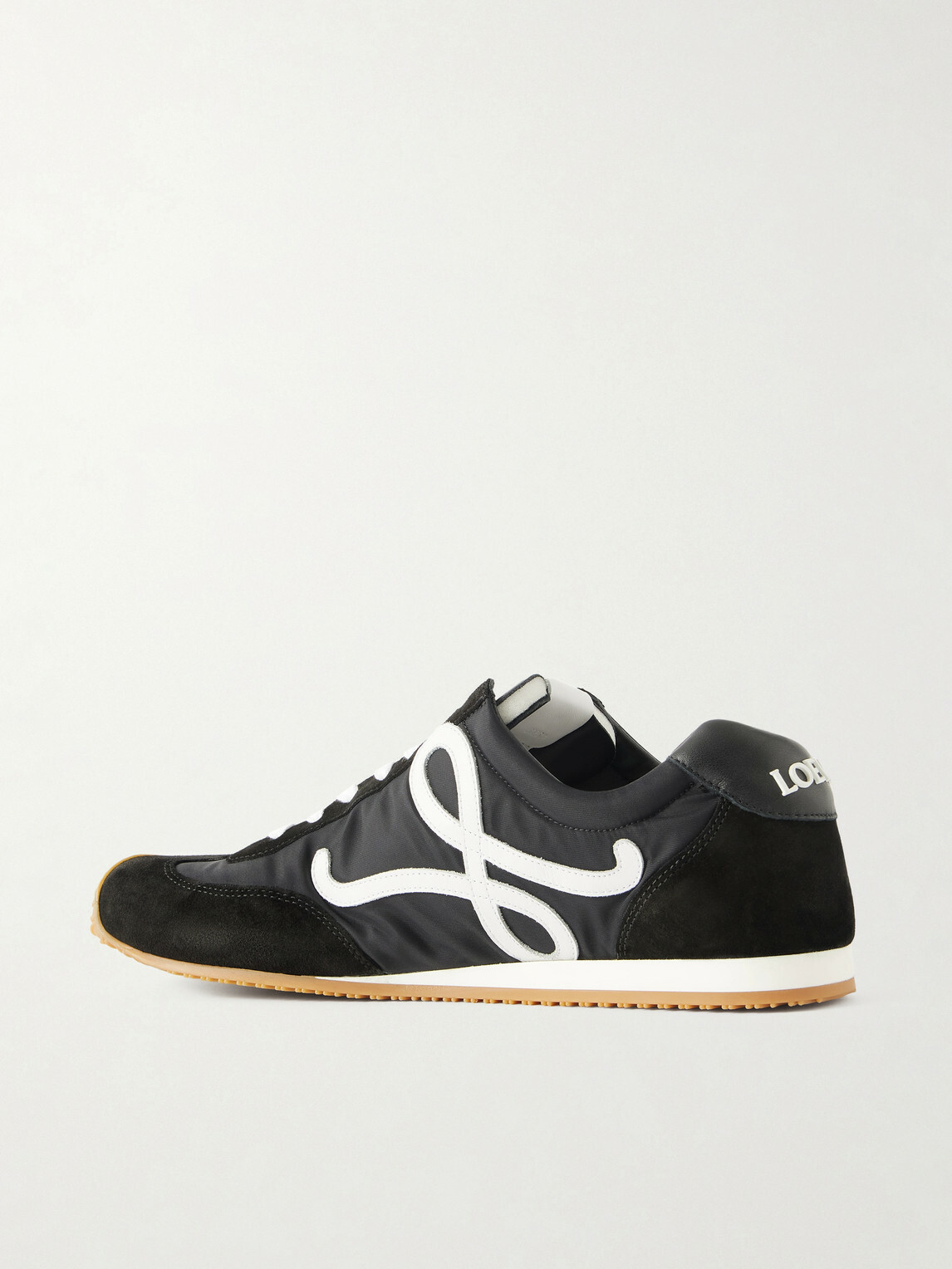 LOEWE - Ballet Runner 2.0 Logo-Appliquéd Shell, Suede and Leather Sneakers - Black