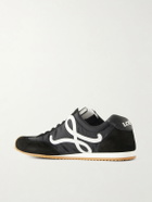 LOEWE - Ballet Runner 2.0 Logo-Appliquéd Shell, Suede and Leather Sneakers - Black