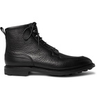 Edward Green - Cranleigh Shearling-Lined Full-Grain Leather Boots - Black