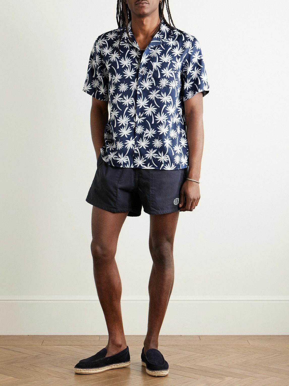Onia - Vacation Convertible-Collar Printed TENCEL™ Lyocell Shirt - Blue