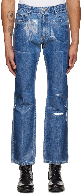 Photo: System Blue Coated Jeans