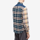 Portuguese Flannel Men's Patchwork 2 Check Shirt in Multi