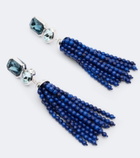 Jennifer Behr Embellished fringed drop earrings
