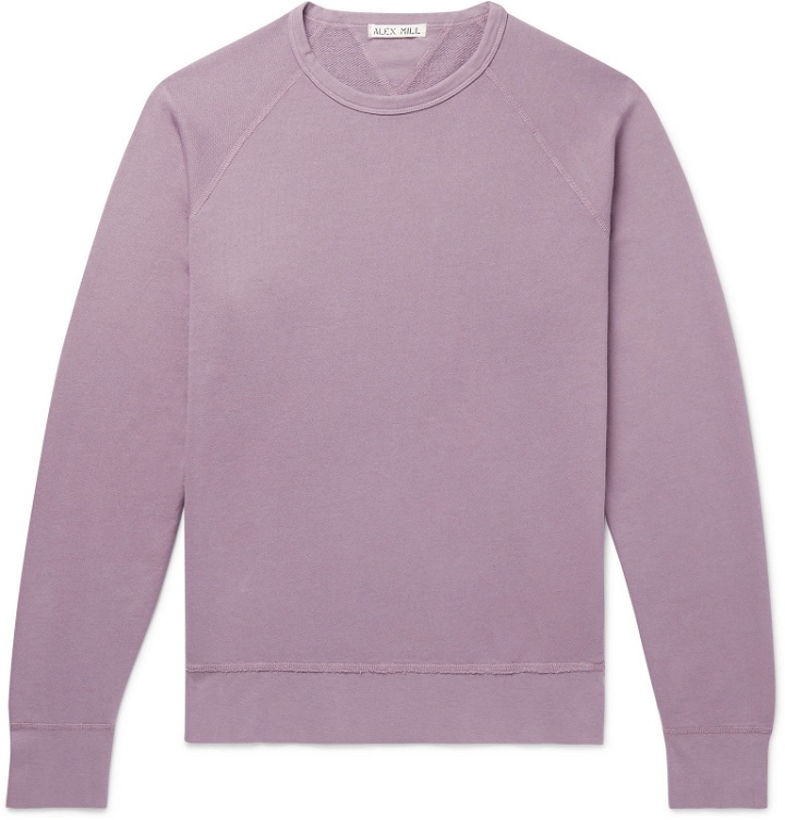 Photo: Alex Mill - Loopback Cotton-Jersey Sweatshirt - Purple