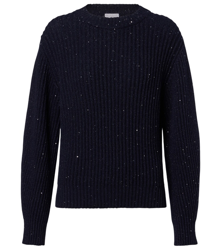 Photo: Brunello Cucinelli Sequined cashmere and wool-blend sweater