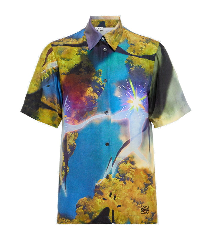 Photo: Loewe - x Howl's Moving Castle printed silk-blend shirt