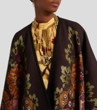 La DoubleJ Printed virgin wool poncho