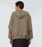 DRKSHDW by Rick Owens Hustler layered cotton jersey hoodie