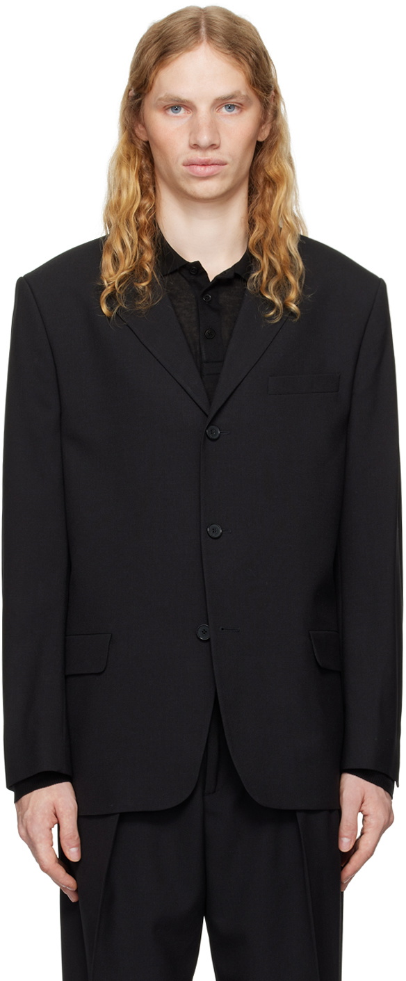 Filippa K Black Single Breasted Wool Blazer