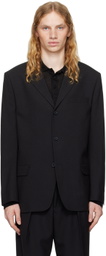 Filippa K Black Single Breasted Wool Blazer