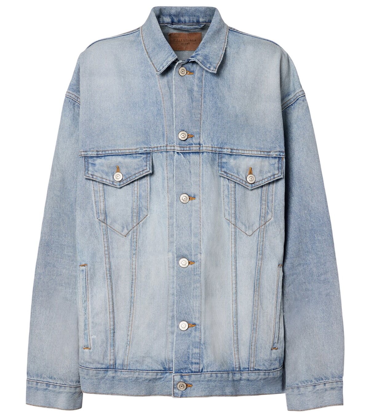 Balenciaga White Denim Logo Jacket Balenciaga