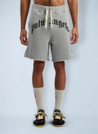 Palm Angels Curved Logo Track Shorts
