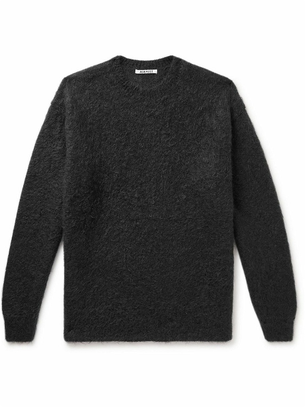 Photo: Auralee - Brushed Mohair and Wool-Blend Sweater - Black