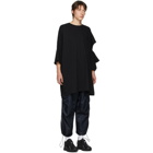 Random Identities Black Oversize Cut-Out T-Shirt