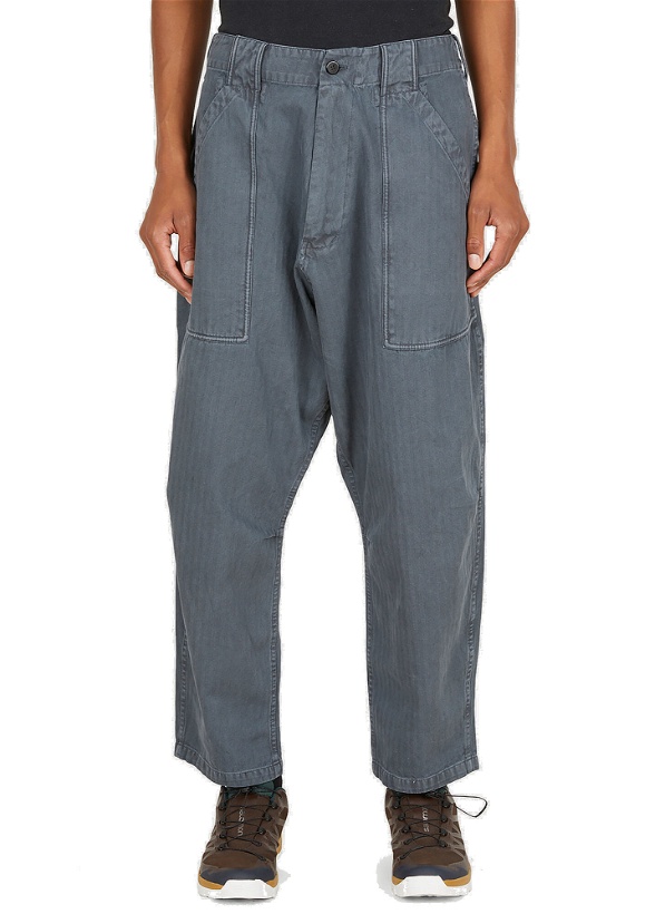Photo: Garment Dyed Herringbone Pants in Grey