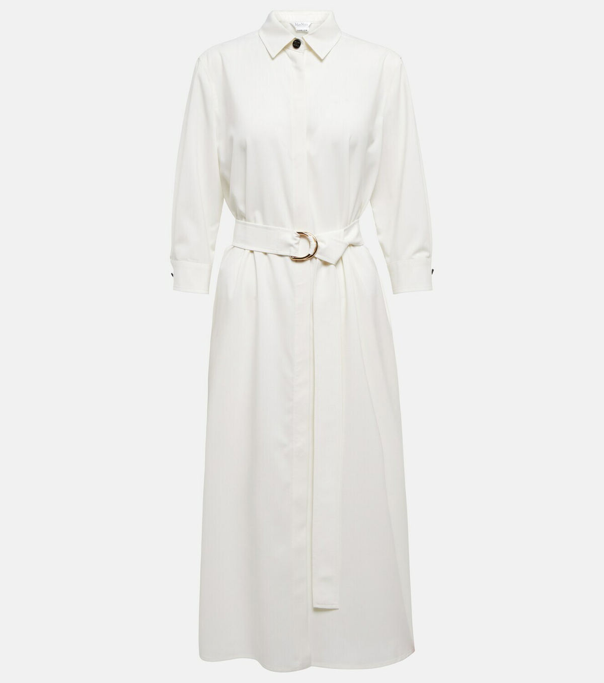 Max Mara - Corrida virgin wool shirt dress Max Mara