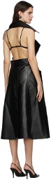 Matériel Tbilisi Black Faux-Leather Dress