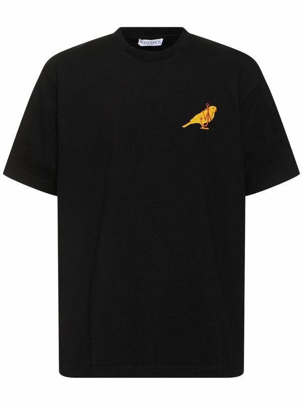 Photo: JW ANDERSON Canary Embroidery Cotton T-shirt