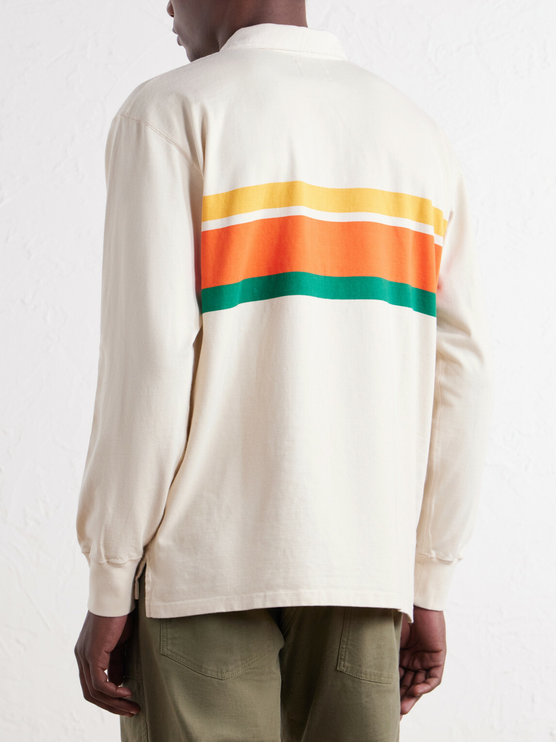 Drake's - Striped Cotton-Jersey Polo shirt - Neutrals