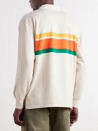 Drake's - Striped Cotton-Jersey Polo shirt - Neutrals