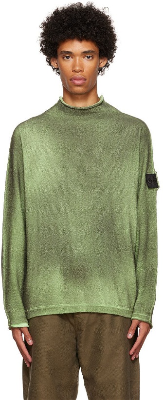 Photo: Stone Island Shadow Project Green Gradient Sweater