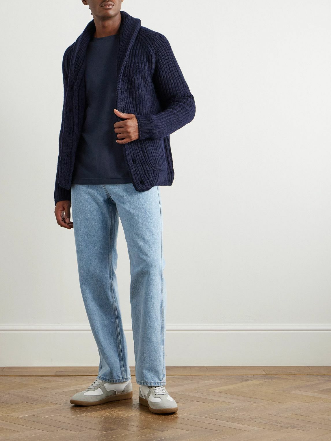 Incotex - Zanone Slim-Fit Pima Cotton-Jersey T-Shirt - Blue