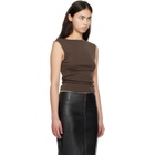 St. Agni Brown Organic Cotton Ballerina Tank Top