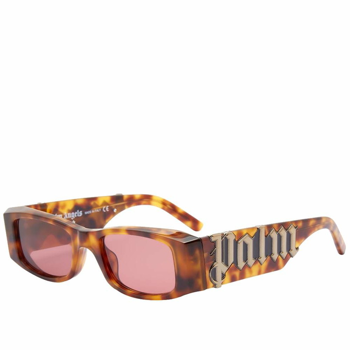 Photo: Palm Angels Pa01 Sunglasses Brown Purple