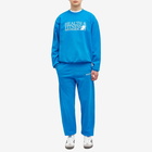 Sporty & Rich Men's Fitness Motion Crew Sweat in Royal Blue/White