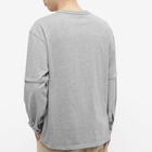 FrizmWORKS Men's Long Sleeve Layered T-Shirt in Gray