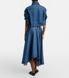 Givenchy Asymmetric denim midi skirt