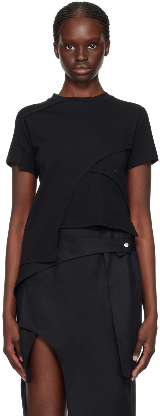 【レア】Heliot Emil DECONSTRUCTED SHIRT ブラック HELIOT EMIL Black Deconstructed T-Shirt Heliot Emil