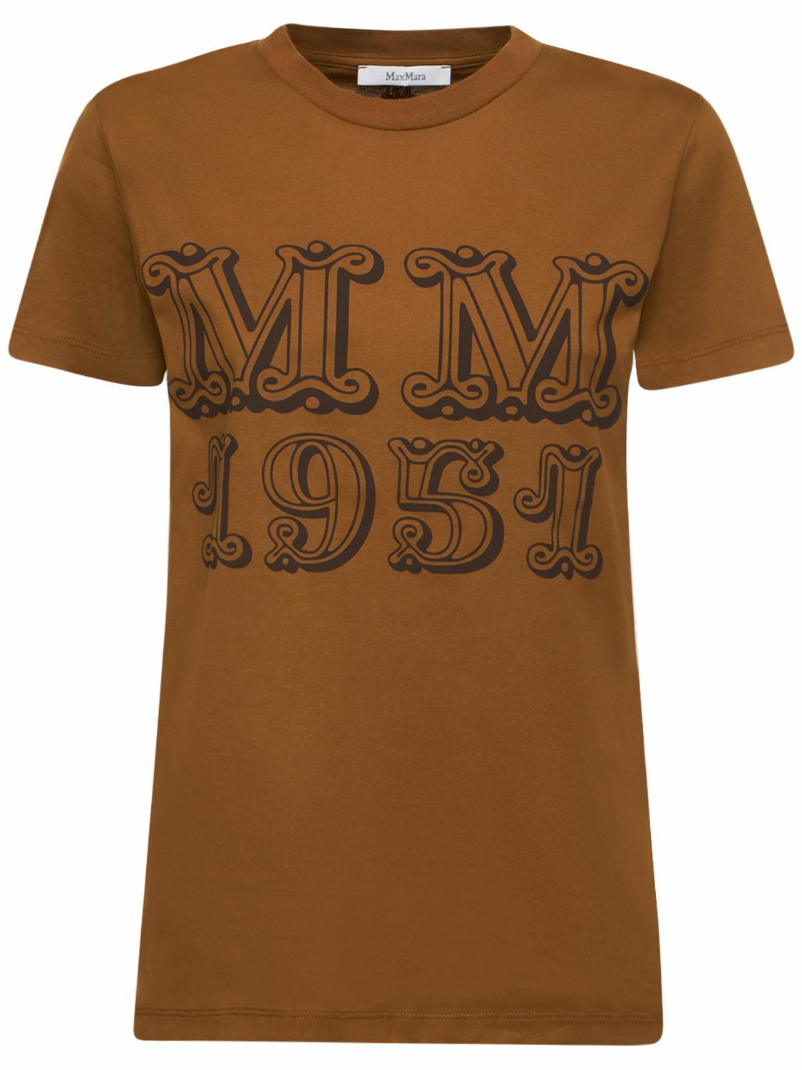MAX MARA - Mincio Logo Printed Jersey T-shirt Max Mara