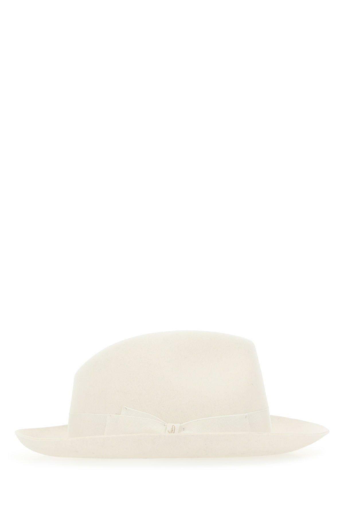 White Felt Hat Borsalino