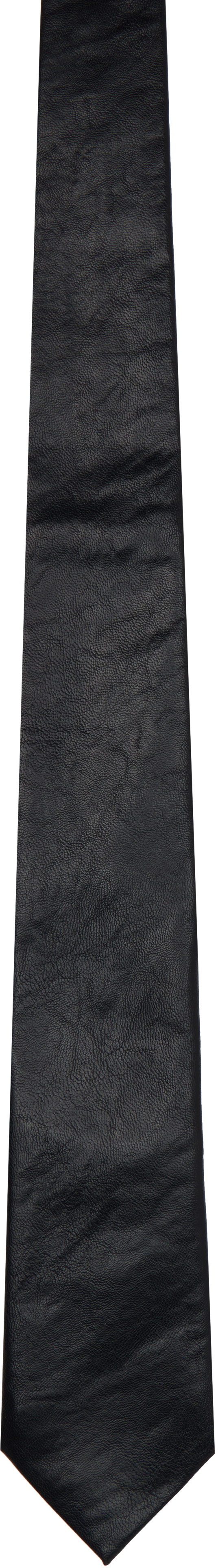 OUR LEGACY Black Faux-Leather Tie