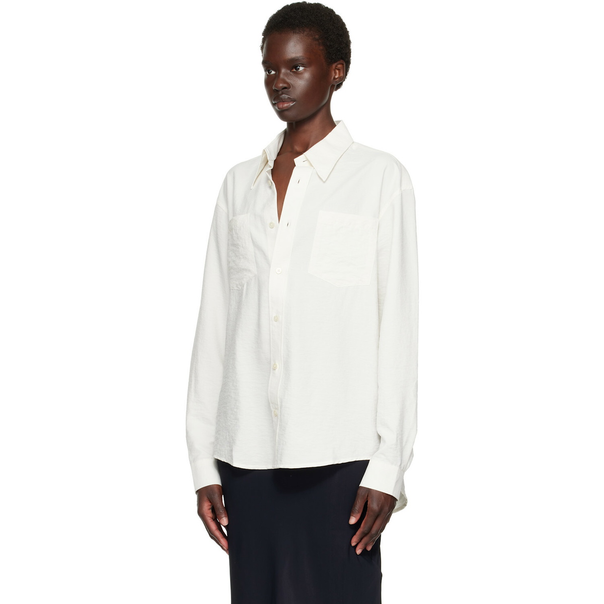 TONYWACK Off-White Silk Crêpe Shirt