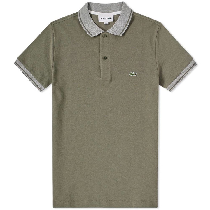 Photo: Lacoste Contrast Tipped Polo Green