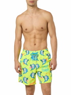 MC2 Saint Barth Man Lightweight Fabric Swim-shorts Lighting With Cryptopuppets Print | Cryptopuppets Special Edition