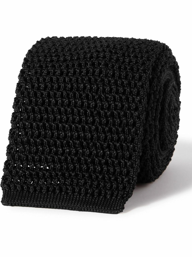 Photo: TOM FORD - 7.5cm Knitted Silk Tie - Black