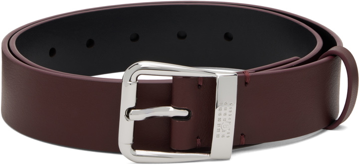 Photo: MM6 Maison Margiela Burgundy Leather Belt