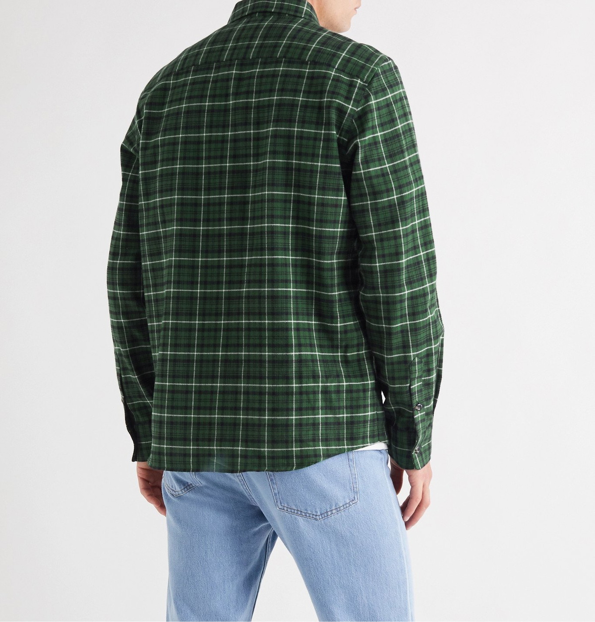 【美品】A.P.C John Checked Shirt Green mens-incu-210_7d949972-a1db-