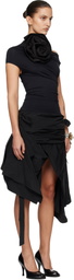 VAQUERA Black Rose Minidress