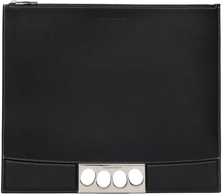 Photo: Alexander McQueen Black 'The Grip Zip Pouch' Pouch