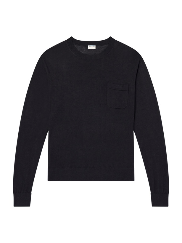 Photo: TOTEME - Merino Wool and Silk-Blend Sweater - Black