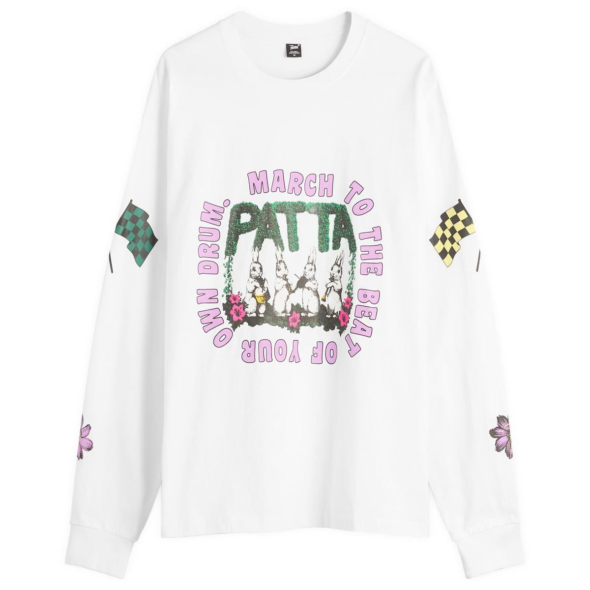 Patta Men's Own Your Own Mind Long Sleeve T-Shirt in White
