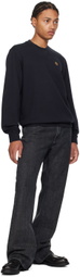 Bally Navy Adrien Brody Edition Embroidered-Logo Sweatshirt