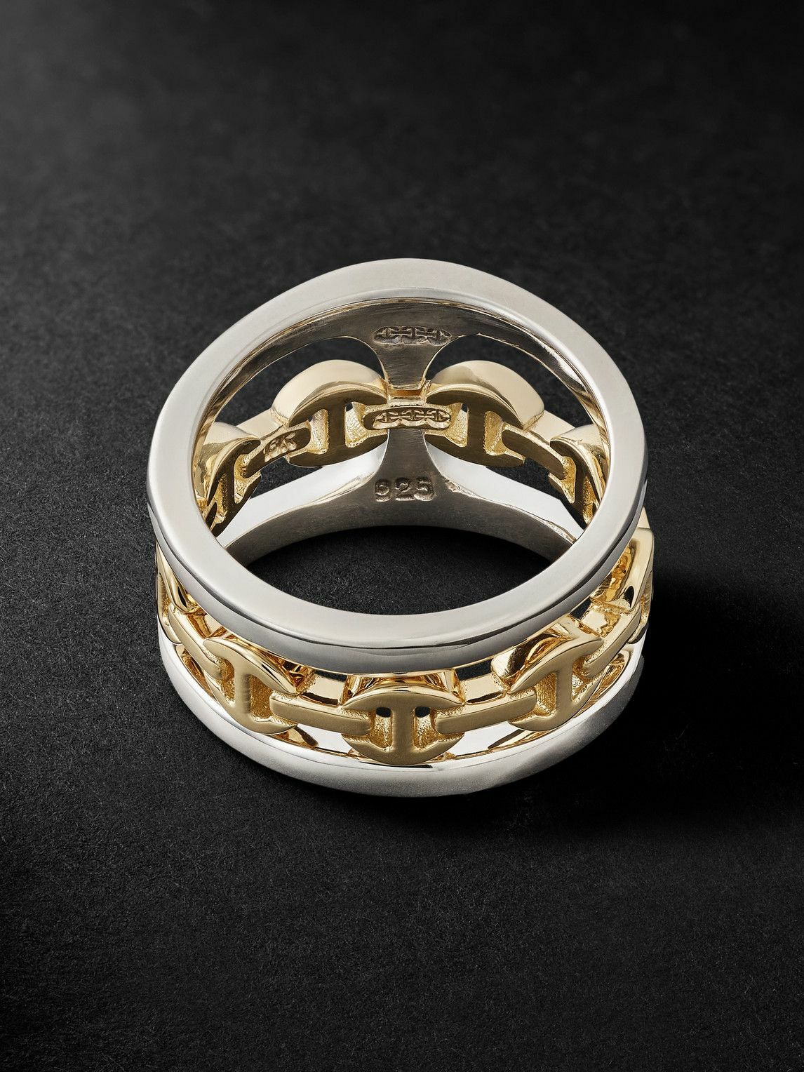 HOORSENBUHS - Phantom Clique Sterling Silver and 18-Karat Gold Ring - Gold