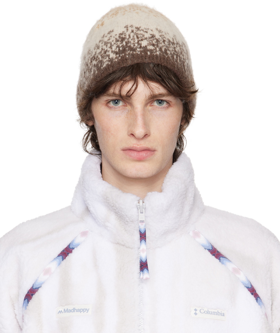 Madhappy Brown & Beige Gradient Beanie Madhappy display picture 3