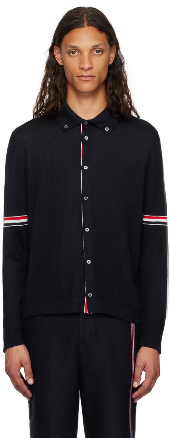 【関税込み】thom browne 'Armband' cardigan Thom Browne Navy Armband Cardigan Thom Browne
