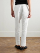 Dolce&Gabbana - Straight-Leg Pleated Linen Trousers - White